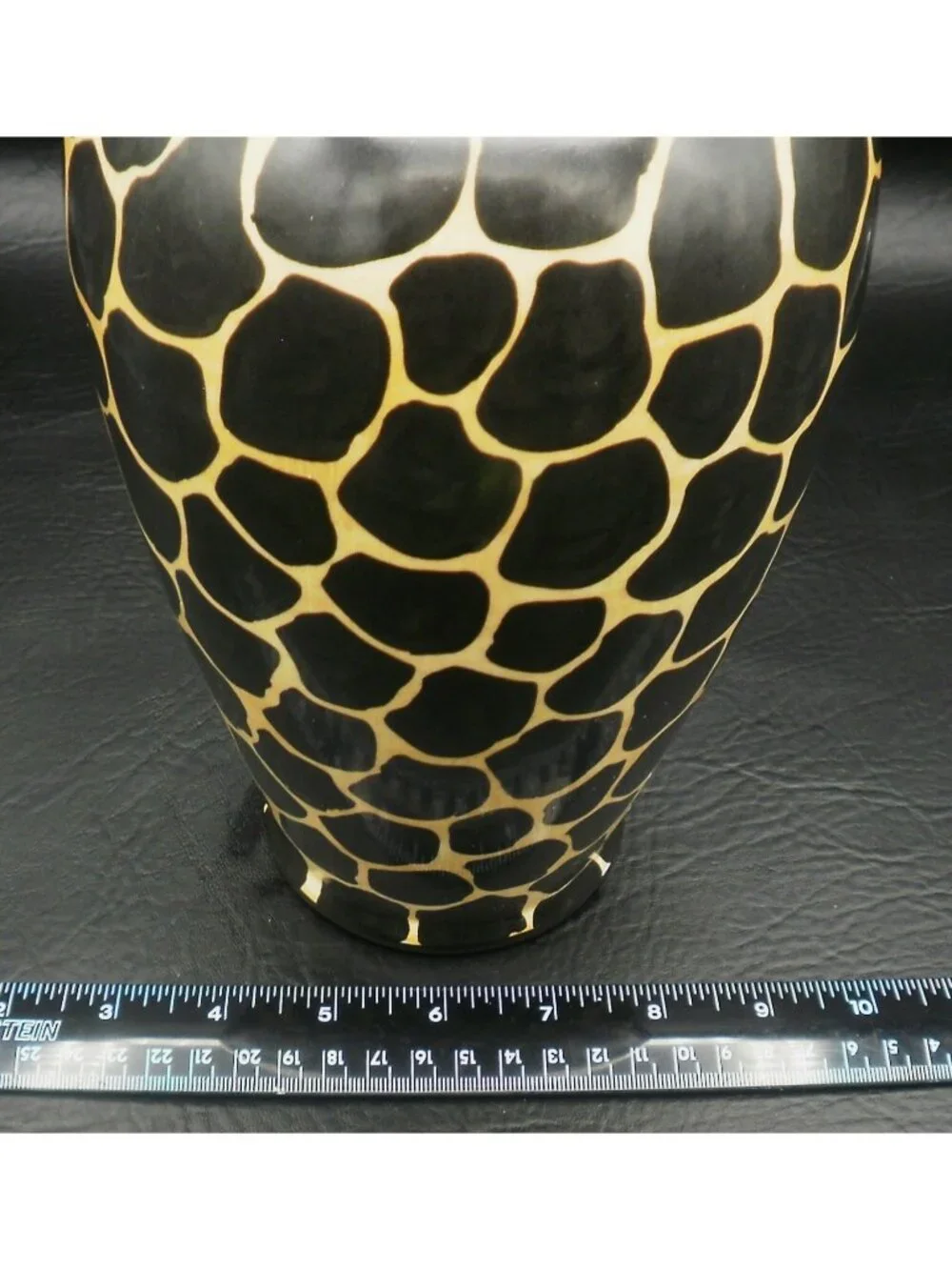 Laurie Gates Animal Print Vase 11 Inches Ceramic Vintage 1996